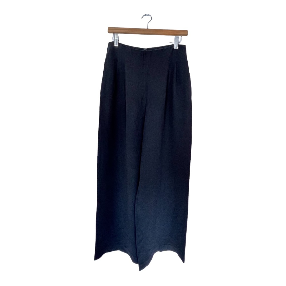 Tamotsu New York Women Black High Waist Casual Pants Wide Leg Size 8